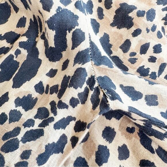 Zimmermann Veneto Plunge Leopard Printed Midi Dress Animal Print Size 1 (S) - Picture 13 of 15